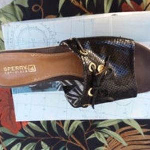 Sperry Top Sider HillsboroBlack Snake Wedges